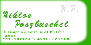 miklos poszbuschel business card